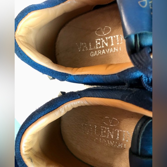 Valentino Blue Camo Sneakers - Picture 4 of 7